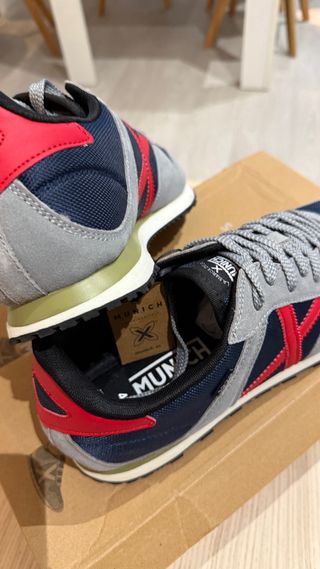 Zapatillas Munich Azul y Gris Massana 523