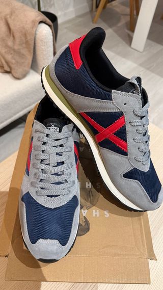 Zapatillas Munich Azul y Gris Massana 523