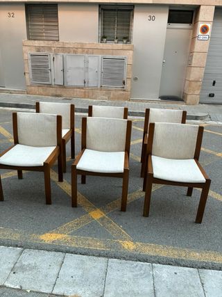 6 Sillas de Comedor Estilo Mid Century/Vintage