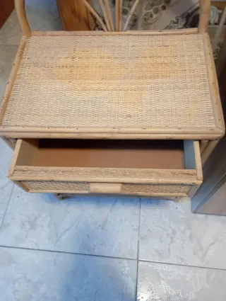 Cabecero de bambú y ratán