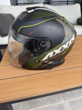 Casco Moto Talla S Negro y Amarillo