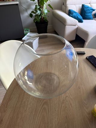 Pecera Frasco Cristal Grande 33x33cm 16L