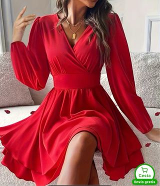 Vestido rojo mujer