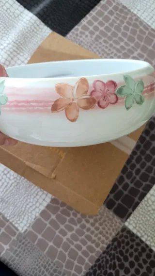 Ciotola Thun Fiori Rosa e Bianchi