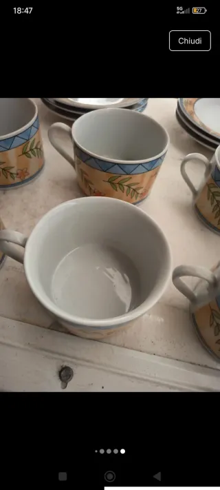 Set 6 tazze da thè Bavarian Garden