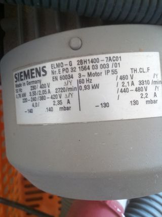 Bomba de vacío Siemens