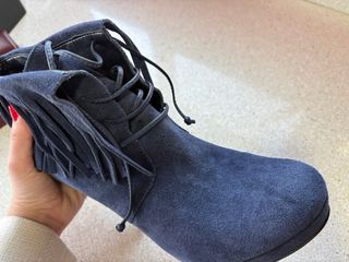 Botines Colcci Azul Tacon Flecos Nuevos