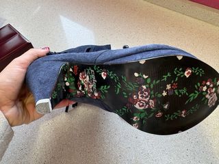 Botines Colcci Azul Tacon Flecos Nuevos