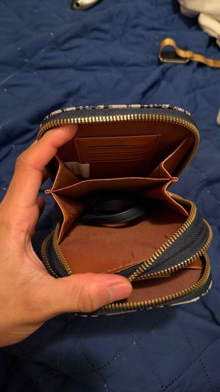 Riñonera nueva azul y dorada