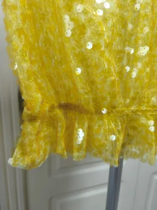 Top Zara Lentejuelas Dorado