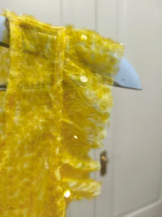 Top Zara Lentejuelas Dorado