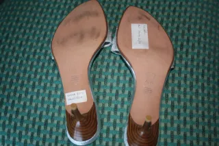 Sandalias Rebeca Sanver Morado/Plata Brillantes