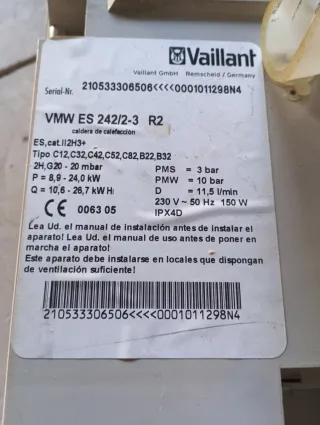 Caldera Vaillant Blanca
