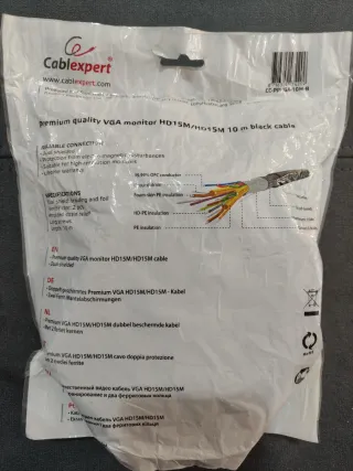 Cable VGA 10m Premium NUEVO PRECINTADO