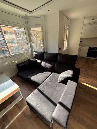 Sofá chaiselongue negro