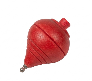 Peonza de madera roja