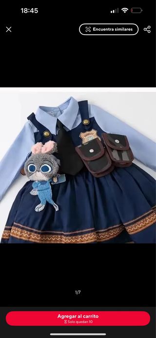 Disfraz Zootopia 6 piezas