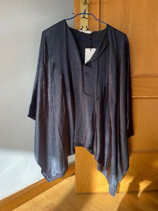 Camisa capa satinada | pantalón anchoZW Collection