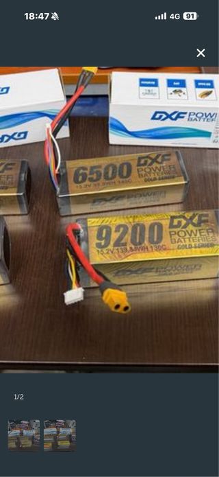 Baterías Lipo DXF HV 4S 9200mAh Conector xt60