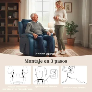 Sillón Elevador Relax Azul