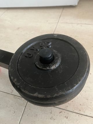 Barra de pesas 165 cm + 10 kg