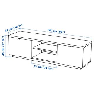 Mueble TV IKEA color blanco