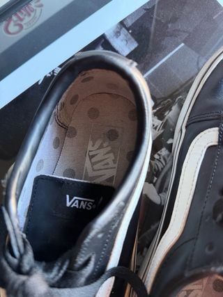 Vans de cuero negro mujer