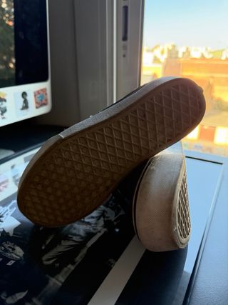 Vans de cuero negro mujer