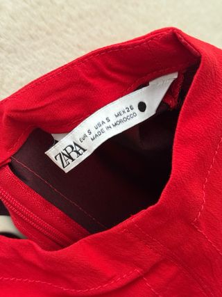 Vestido Rojo Zara Talla S