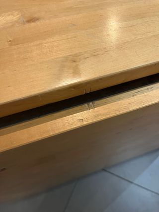Mesa de comedor plegable de madera