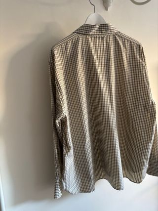 Camisa Zara cuadros beige y marrón