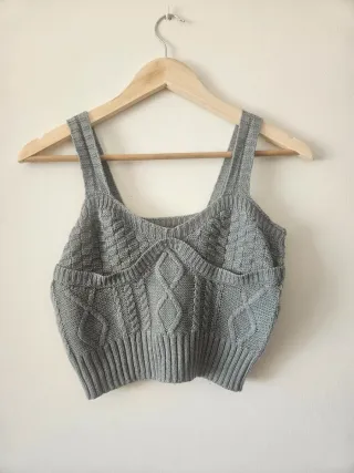 Conjunto top y chaqueta punto