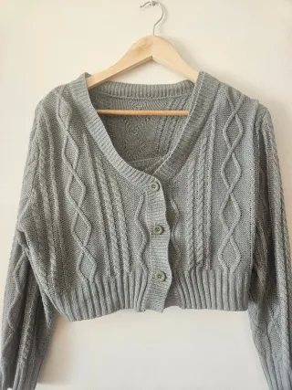 Conjunto top y chaqueta punto