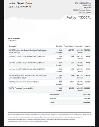 Máquina de coser industrial RHINO RH-GS7