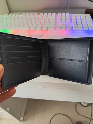 Cartera Michael Kors Monogram Azul y Negro ,