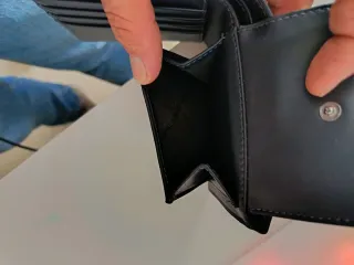 Cartera Michael Kors Monogram Azul y Negro ,