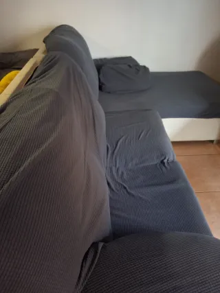 Sofá modular 3 plazas tela blanco