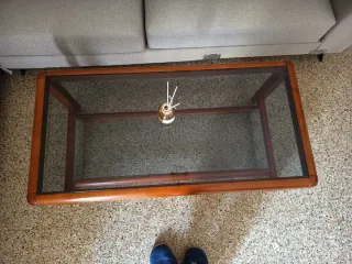 Mesa de centro madera y cristal