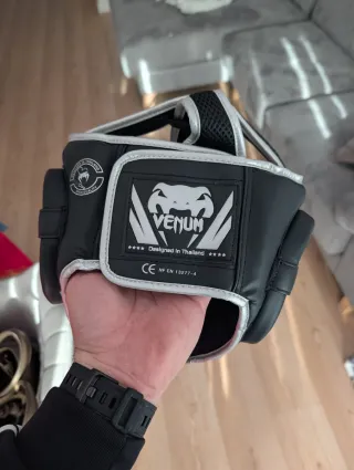 Casco Boxeo Venum Challenger Negro/Plata