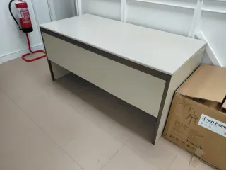Mesa de despacho Livan Home beige/marrón