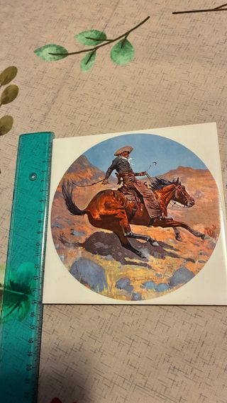 Piatto decorativo vintage Frederic Remington