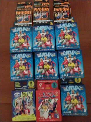 Lote Cajas Cromos LaLiga y World Class