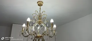 Lámpara de cristal de Bohemia lágrima