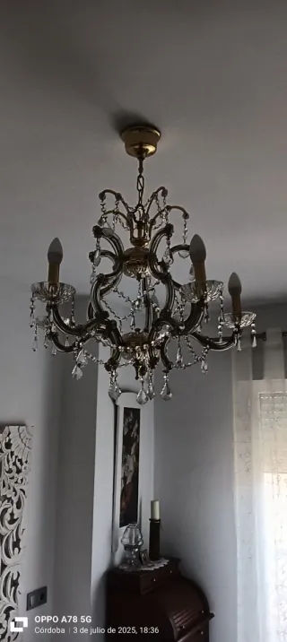 Lámpara de cristal de Bohemia lágrima