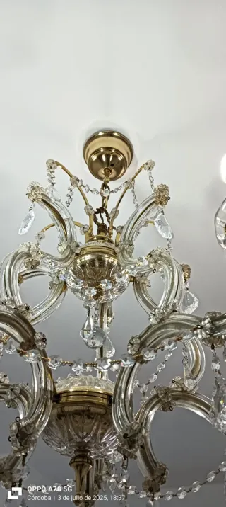 Lámpara de cristal de Bohemia lágrima