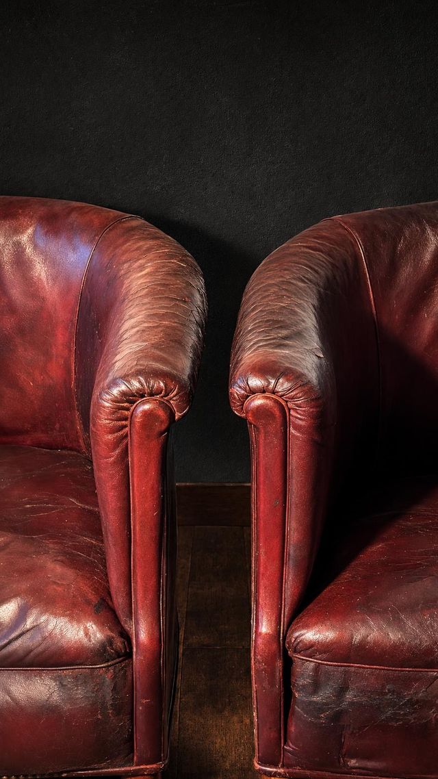 Pareja Sillones Club Art Decó originales 1930
