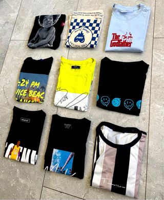 Lote 9 Camisetas Streetwear / Gráficas Premium