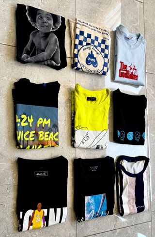 Lote 9 Camisetas Streetwear / Gráficas Premium