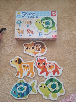 Caja 5 Puzzles de la marca Educa bebés 12 meses