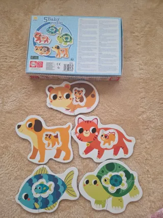 Caja 5 Puzzles de la marca Educa bebés 12 meses